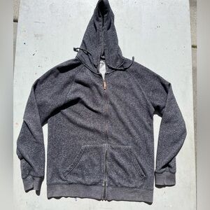 Men's TenTree Hoodie Gray Logo M Camp Hike Outdoor Climb Full Zip Casual College